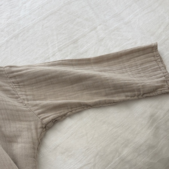 CP Shades khaki colored  double cotton Caftan style dress.  Belt not included - Picture 5 of 7